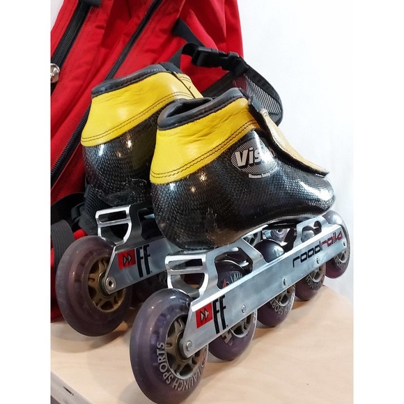 Simmons Racing Action Carbon 5 Wheel Speed Skates w/Bag size 8 - Picture 10 of 12